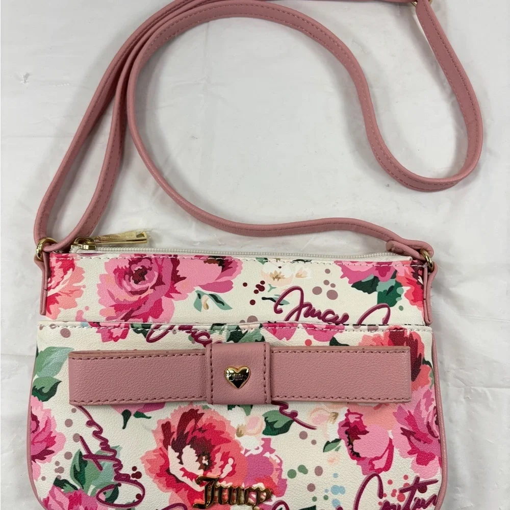 Juicy Couture Pick Ur Petal  Peek A Bow Floral Crossbody new no tags - Picture 2 of 10